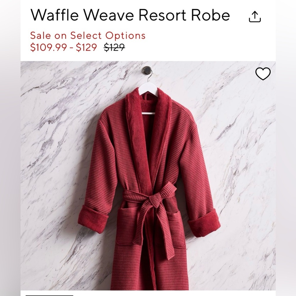Pottery Barn Waffle Knit Robe